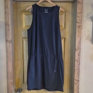 Arc'Teryx Sleeveless Midi Black Dress With Pockets And Adjustable Waistband XL